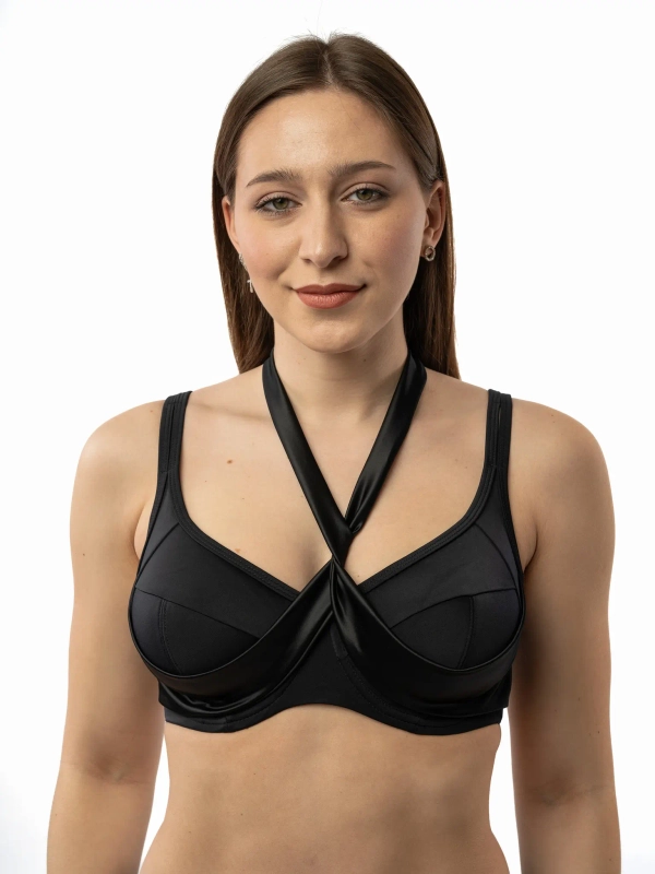 Купальный бюст Zebra мягкая чаша на каркасах (черный)