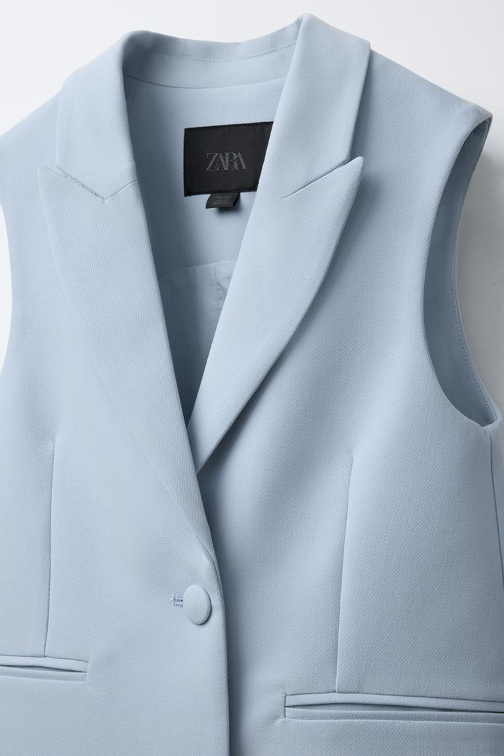 ZARA ЖИЛЕТ ОВЕРСАЙЗ, СИНИЙ