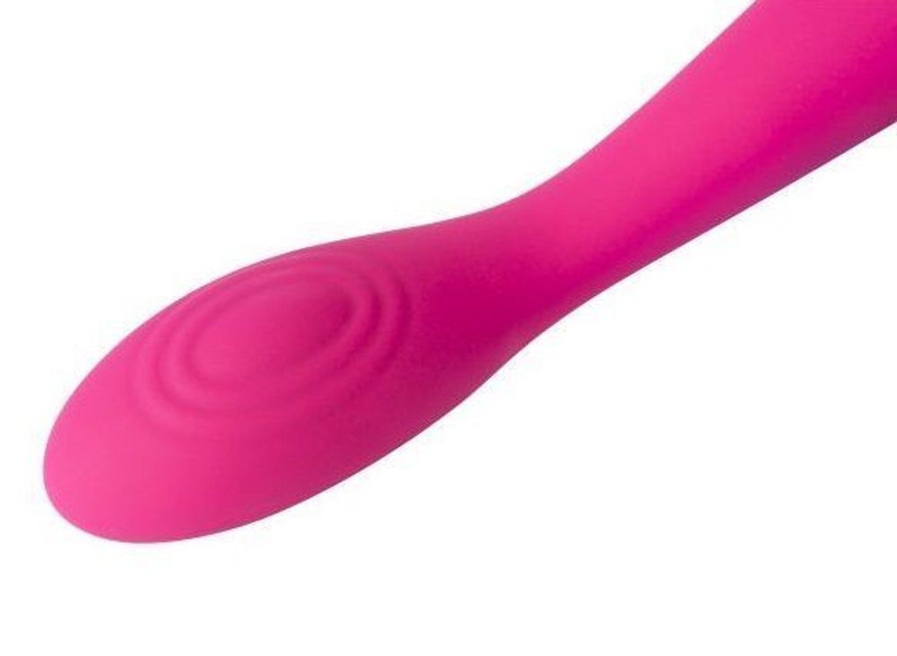 Ярко-розовый G-стимулятор IRIS Clitoral   G-spot Vibrator - 18 см.