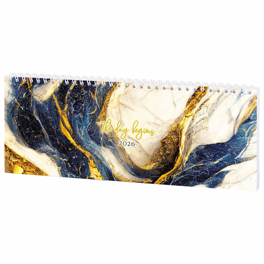 Планинг датированный 2026 285х112 мм STAFF картонная обложка 64 л. "Мрамор" (117364)