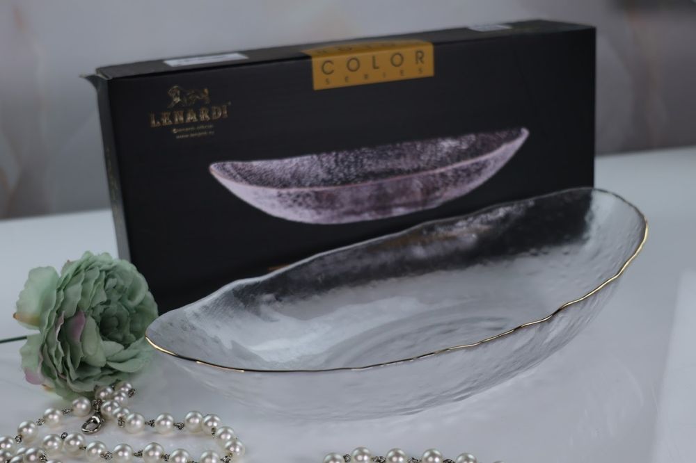 Lenardi 588-579 Блюдо 31х14,5х7см в под.уп.(х12)Стекло