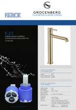 Смеситель для раковины Высокий Grocenberg GB3029MG Матовое золото