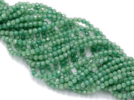 Фианиты 3,2мм, огранка (нить бусин)