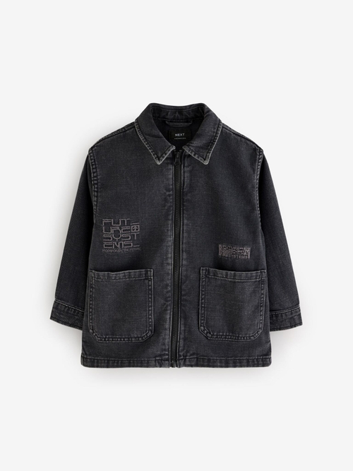 Рубашка джинсовая для мальчика Next B12-114, Черный