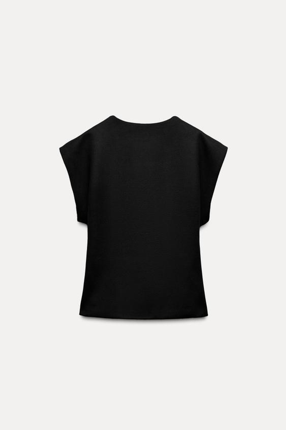 ZARA ТОП ИЗ СМЕСОВОЙ ШЕРСТИ, ЧЕРНЫЙ