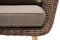 "Прованс" диван из искусственного ротанга трехместный, цвет коричневый