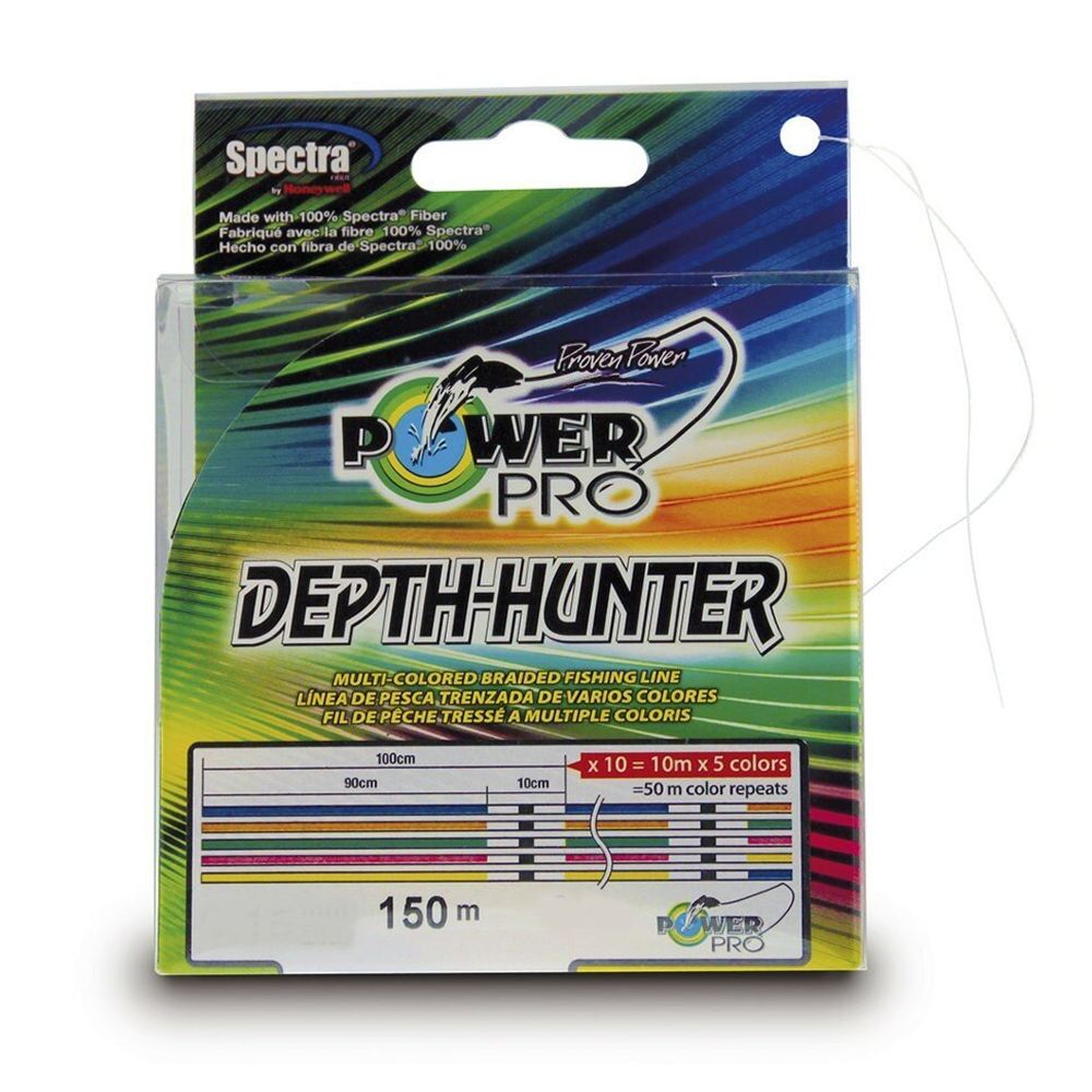 Плетеный шнур PowerPro Depth-Hunter 1600m 0,28mm 20kg Multi Color