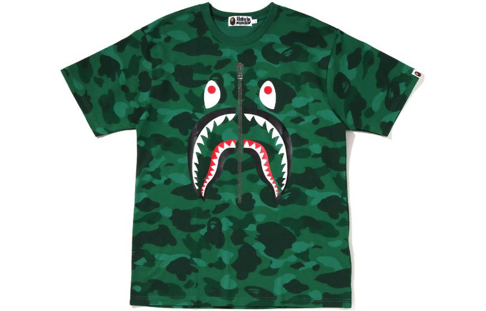 A Bathing Ape Color Camo Shark Tee