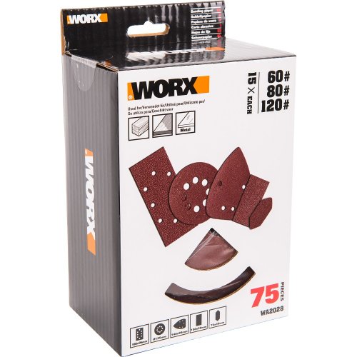 Набор шлифовальных листов WORX WA2028 75 шт.