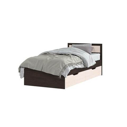 Гармония КР 608 Кровать с ящиками 90 Венге / Дуб белфорт