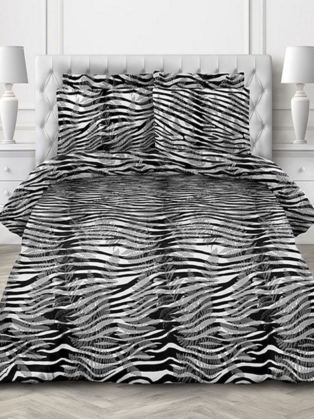 Наволочка комплект 2шт  перкаль Сказка "Нуар" 40x60 см на молнии