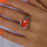 Кольцо Qudo TIVOLA UNICA big (S/P) Crystal orange ignite 54 688420
