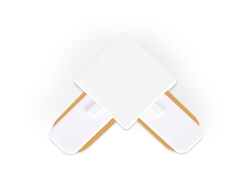 Коннектор угловой однофазный для соединения трековых шинопроводов GL7070 WH белый