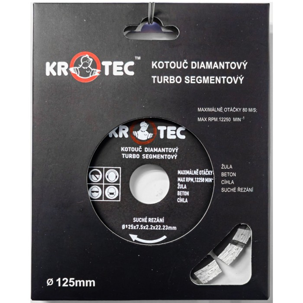 Диск алмазный 125 мм KROTEC Турбо сегментированный
