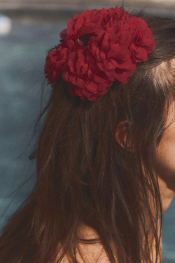 ZARA ЗАКОЛКА ДЛЯ ВОЛОС, С ДЕТАЛЬЮ ИЗ ОРГАНЗЫ, КРАСНЫЙ