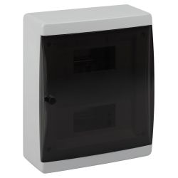 Корпус пластиковый навесной ЭРА COMFORT ЩРН-П-18 IP41 прозрачная крышка белый | Корпуса пластиковые модульные