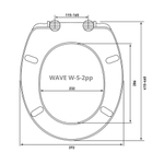 Сиденье д/унитаза  WAVE W-S-2pp полипропилен БЕЛЫЙ глянец (Бореаль,Сенатор) 08