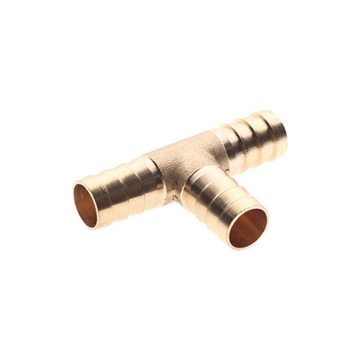 Тройник латунный Т-образный 16 мм (соединение "елочка")