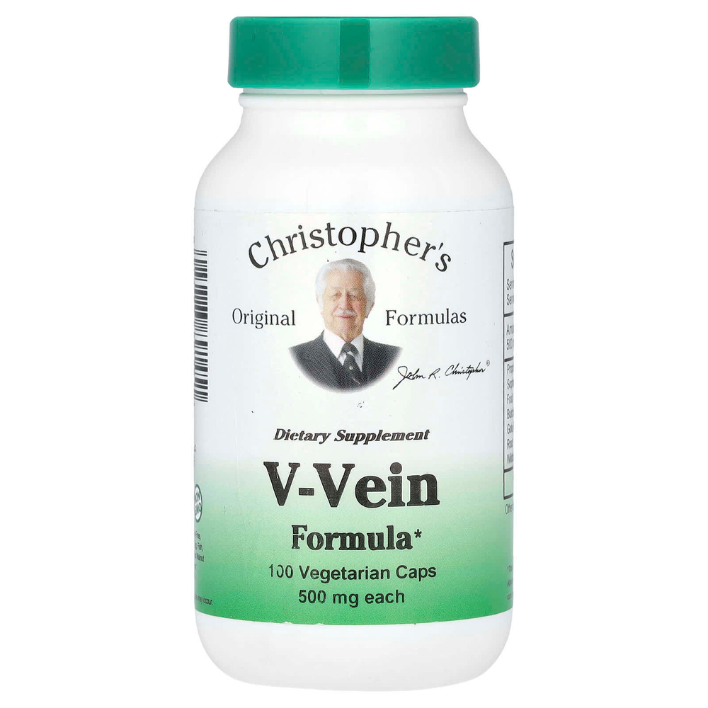 Christopher's Original Formulas, V-Vein Formula, 100 вегетарианских капсул
