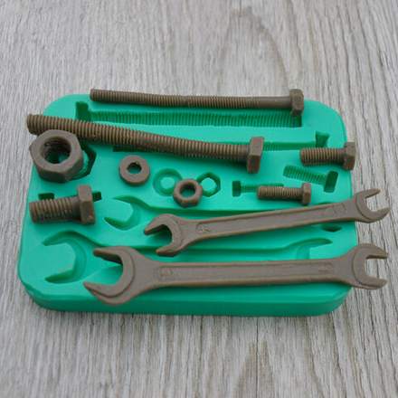 Молд силиконовый Ключи, болты и гайки