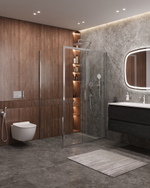 Душевой уголок Cezares MOLVENO-AH-11-150/100-C-Cr-IV, 150х100х195, профиль хром, стекло прозрачное