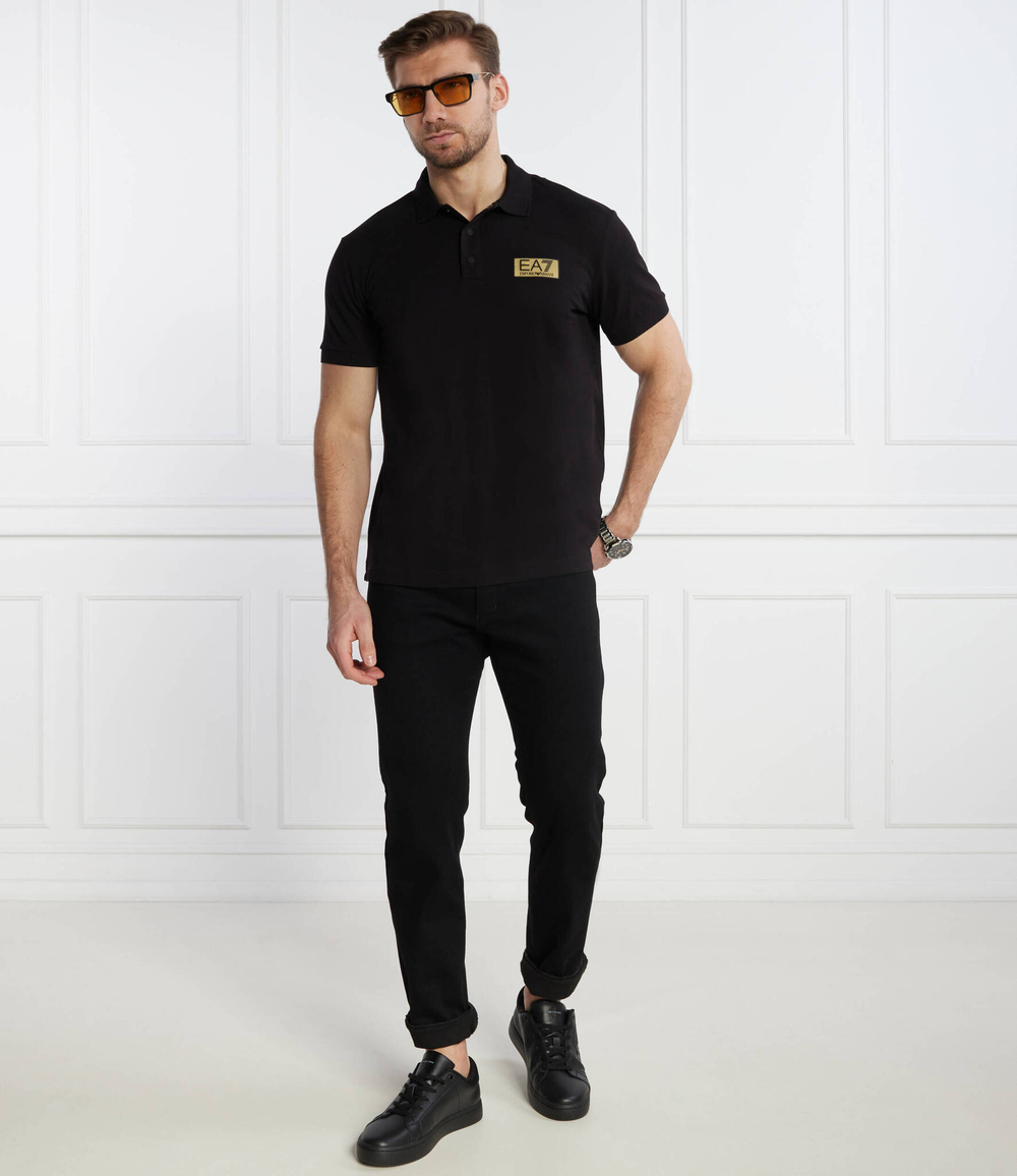 Поло EA7 - черный(3DPF02 PJ5AZ)