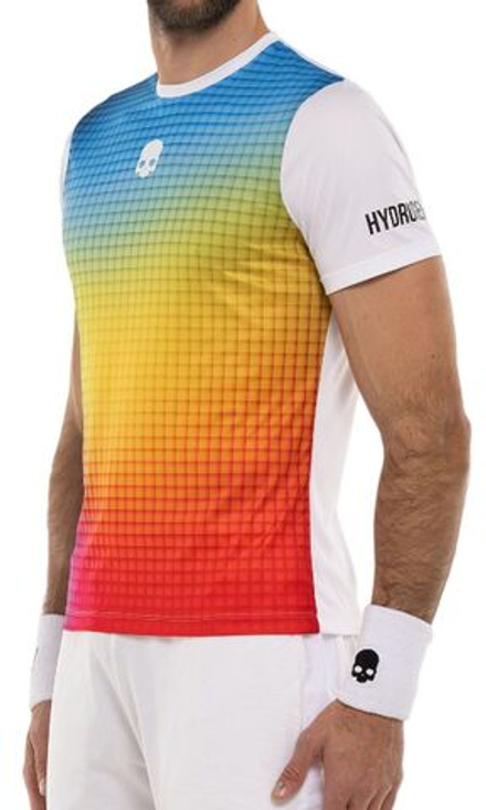 Мужская теннисная футболка Hydrogen Spectrum Tech T-shirt - белый