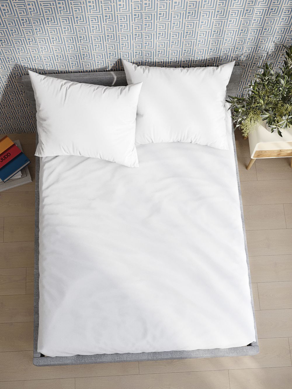 Постельное белье поплин Сказка "Беляночка" семейное Наволочка 50х70 см 2 шт Простынь на резинке 160x200 см Пододеяльник 145x215 см 2шт