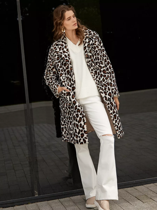 Шуба чебурашка тедди короткая, SilverFox (арт. S956cb)