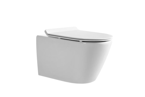 Унитаз I-TECH подвесной, безободковый, стульчак с микролифтом из UF материала, размер:  530*365*320м I 15 010