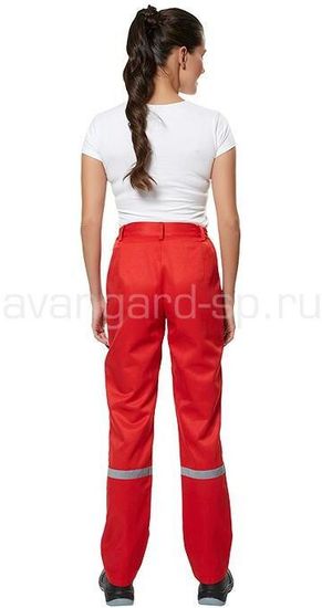 Костюм женский "Пульс" брюки (черный/красный)