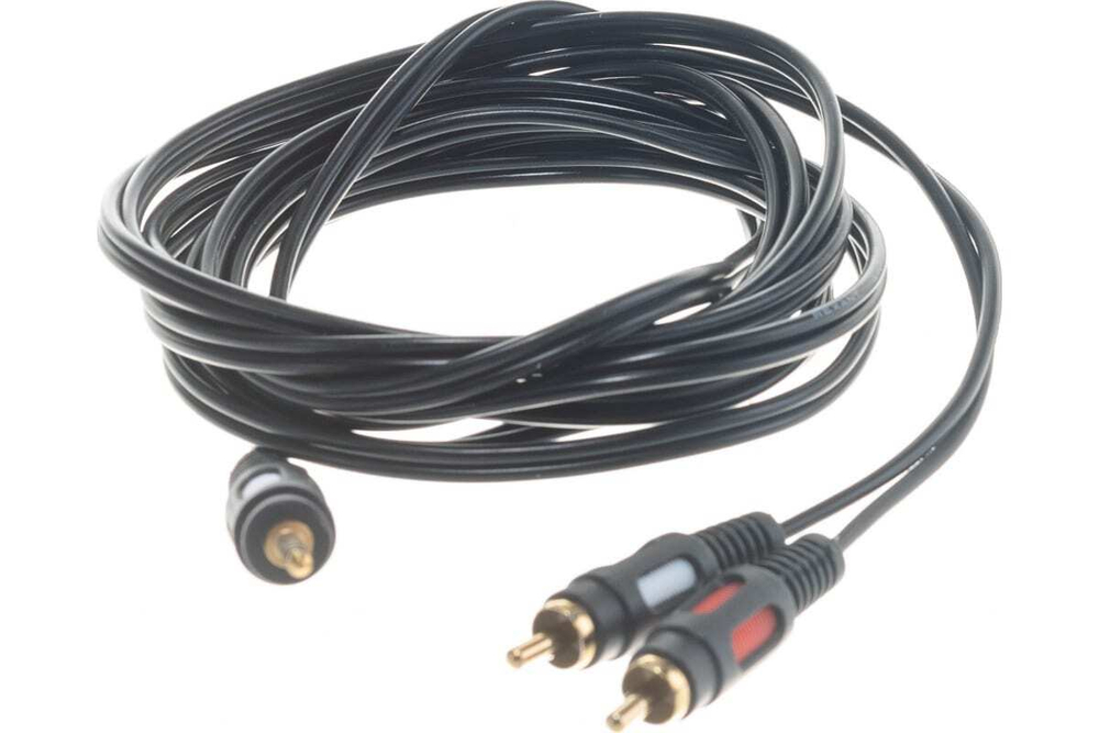 Шнур REXANT Стерео 3,5 мм - 2 RCA, длина 3 метра 17-4234