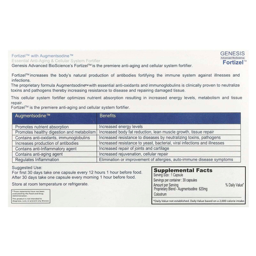 ENADA, Fortizel®, укрепитель клеточной системы, 620 мг, 30 капсул