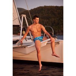 Мужские плавки с изумрудным принтом DOREANSE 3827