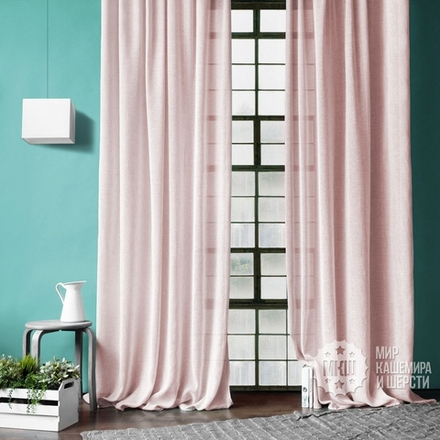 Легкиее шторы из льна ДЖЖУД (арт. BL01-276-06) - (140х270)х2 см. - розовые