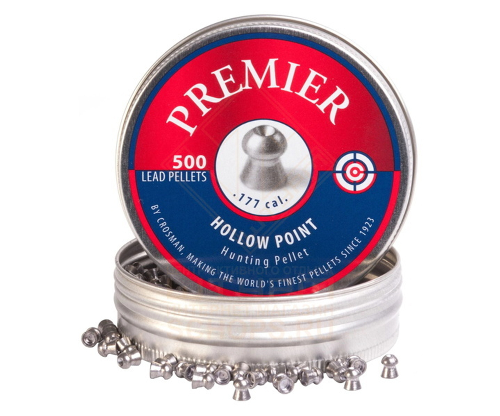 Пули Crosman Premier Hollow Point 4,5 мм 0.51 г (500 шт)