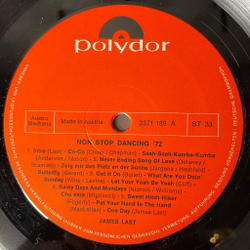 Винтажная виниловая пластинка LP James Last Джеймс Ласт Non Stop Dancing 1972 (Germany 1971)