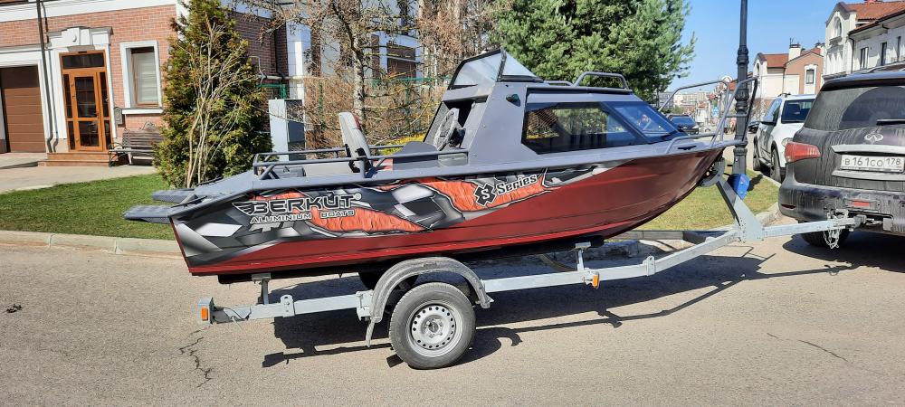 Покраска корпуса лодки в 2 цвета на выбор