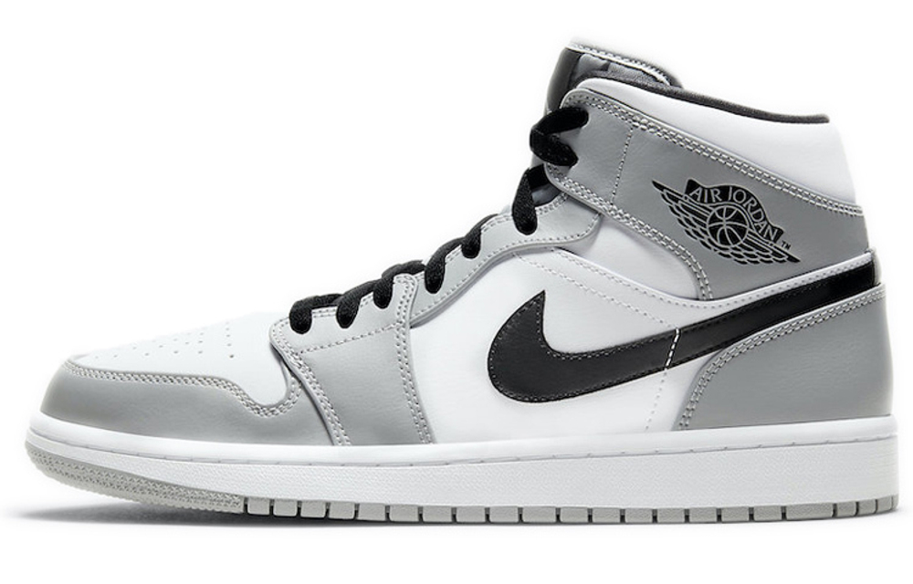 Jordan Air Jordan 1 Mid'light Smoke Grey'Soot'Small Dior' shock absorption Non-slip wear-resistant mid-top retro basketball shoes men's soot