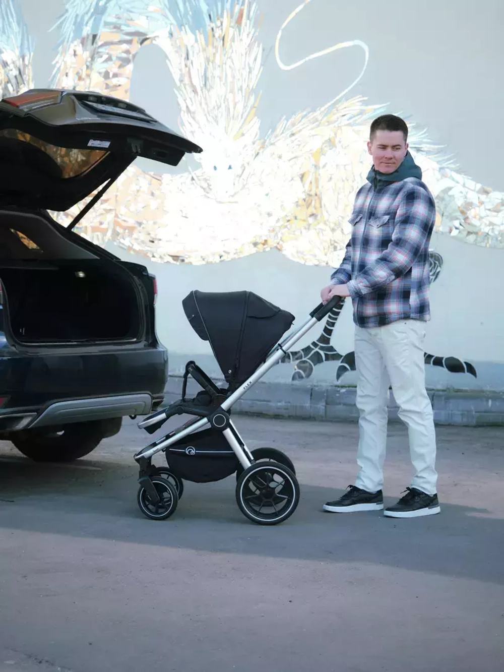 Коляска детская "FLEX GRAND" (3в1) RA073 Midnigt Black