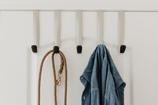 Вешалка надверная schnook, черная-никель, 43 см, 5 крючков