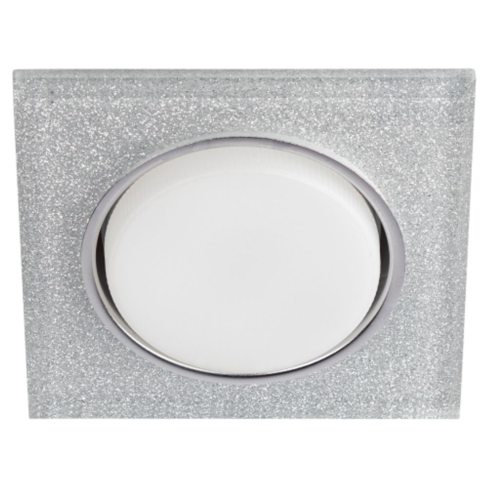 Светильник встраиваемый cо светодиодной подсветкой ЭРА DK LD50 CH/SHSL под лампу GX53 хром/серебро