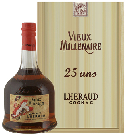 Коньяк Lheraud Cognac Vieux Millenaire п/уп (дерево), 0.7 л