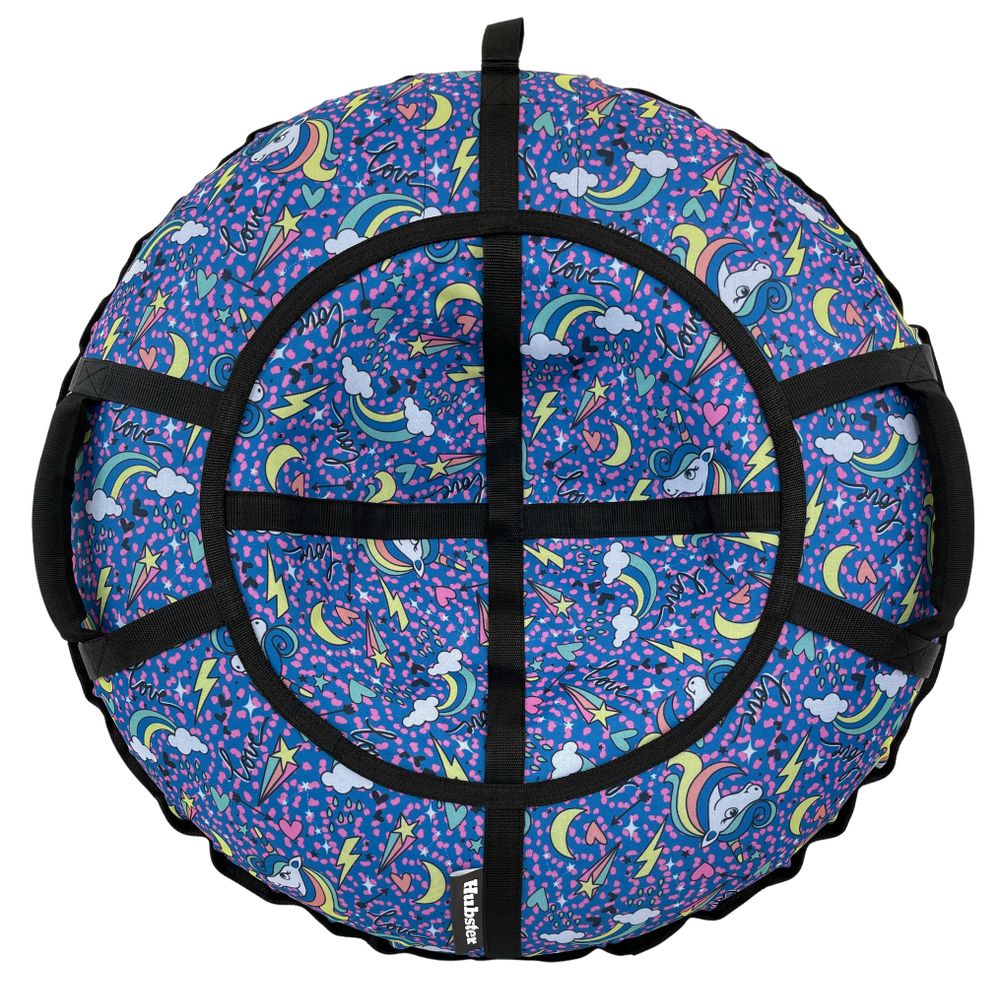 Тюбинг Hubster Люкс Pro S Единорог голубой