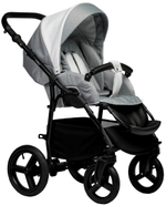 Детская коляска Indigo Impulse Eco 3 в 1 с автокреслом Avionaut Cosmo Grey Ie03 белая кожа/серый