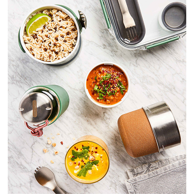 Ланч-бокс glass lunch pot, 450 мл, коричневый