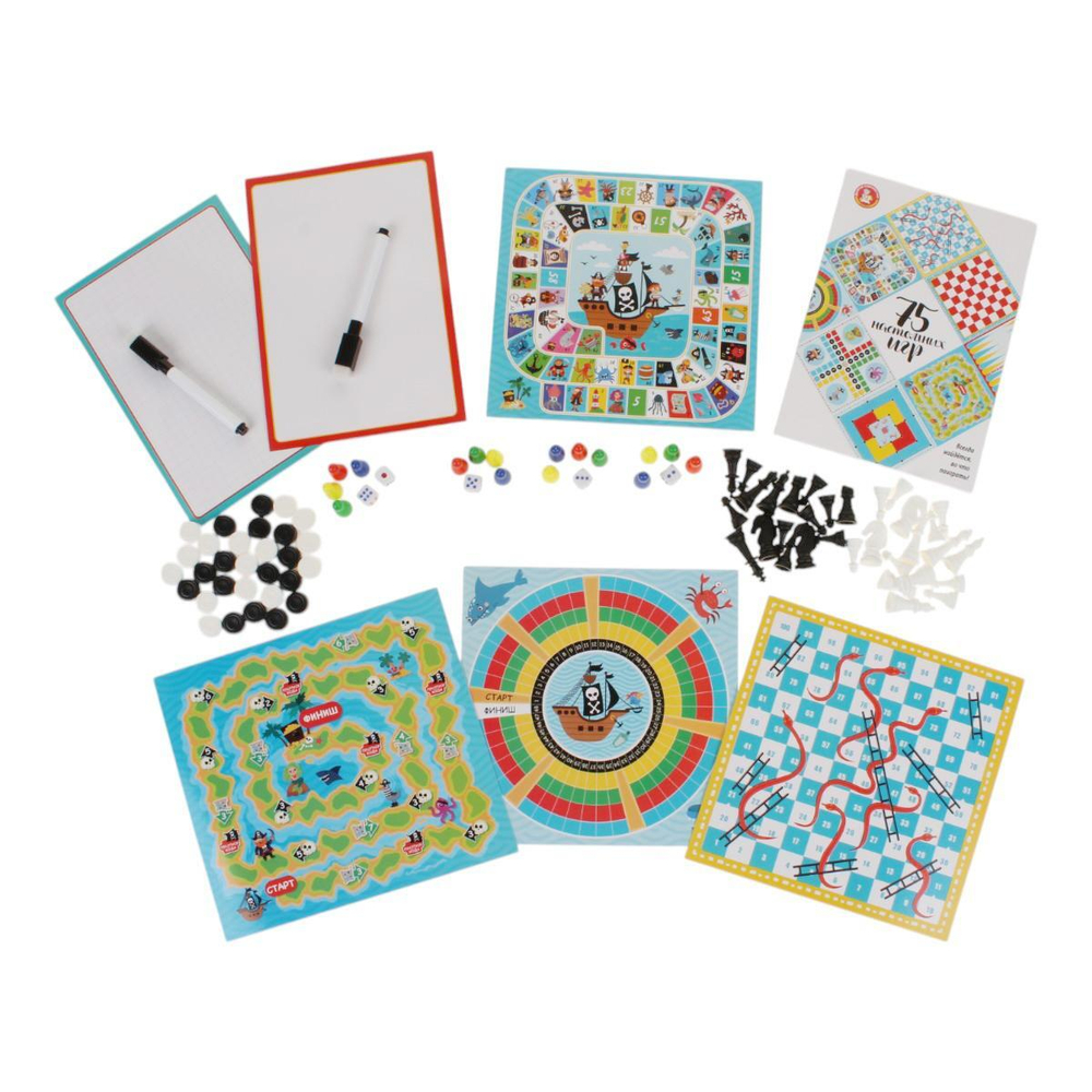Набор настольных игр "75 настольных игр" (Т-Ц)