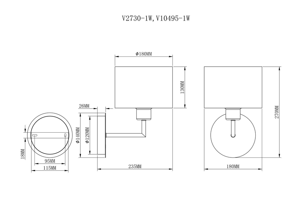 Бра Moderli V2730-1W Room
