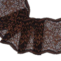 Кружево эластичное черное/люрекс 22 см, Китай