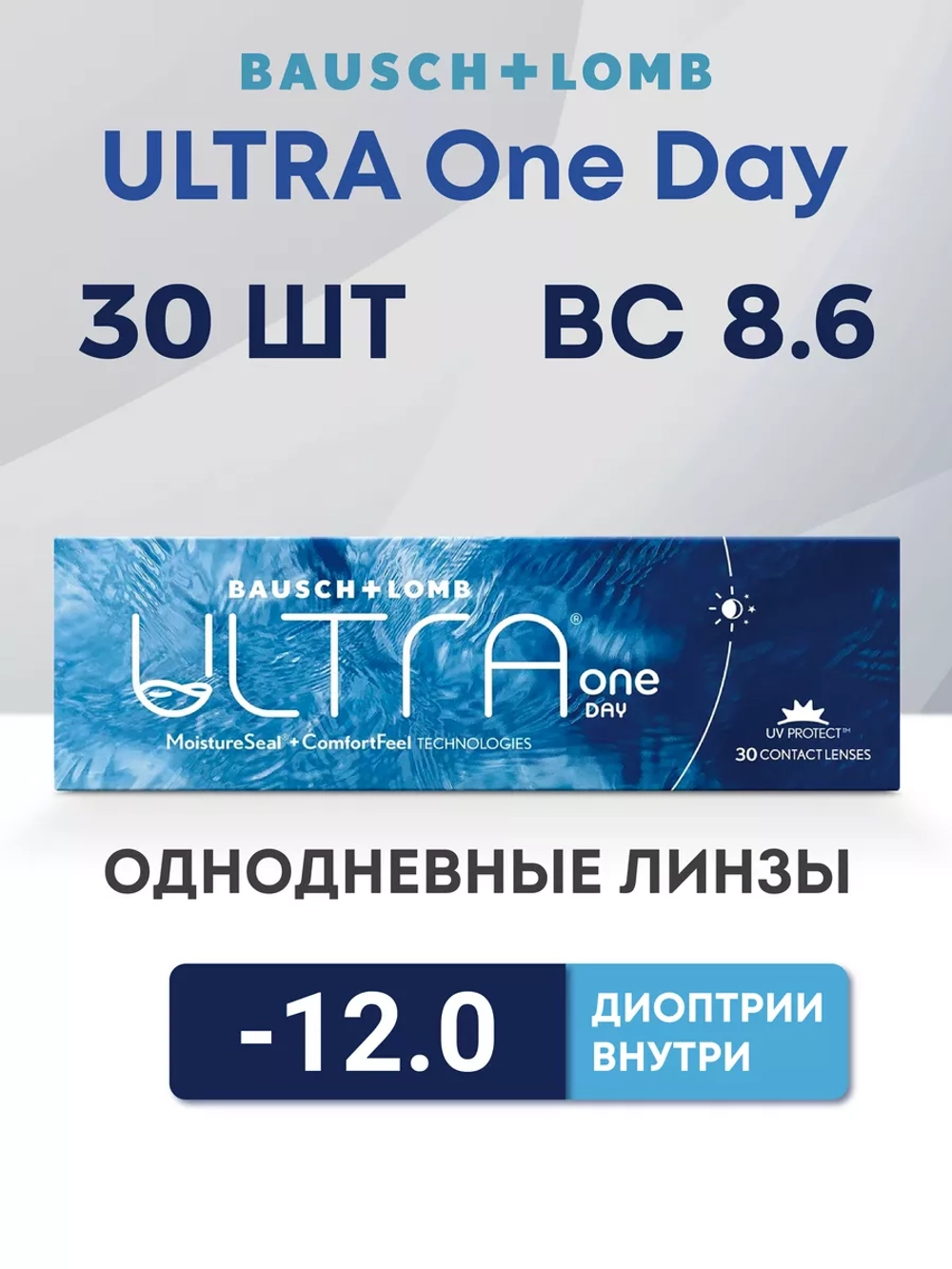 Однодневные контактные линзы Ultra ONE DAY (уп. 30 линз)